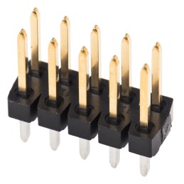 5 pcs - Molex C-Grid III Series Straight Through Hole Pin Header, 10 Contact(s), 2.54mm Pitch, 2 Row(s), Unshrouded