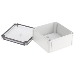 1 pcs - Spelsberg TK PS Series Grey Polystyrene Enclosure, IP66, Transparent Lid, 130 x 130 x 75mm