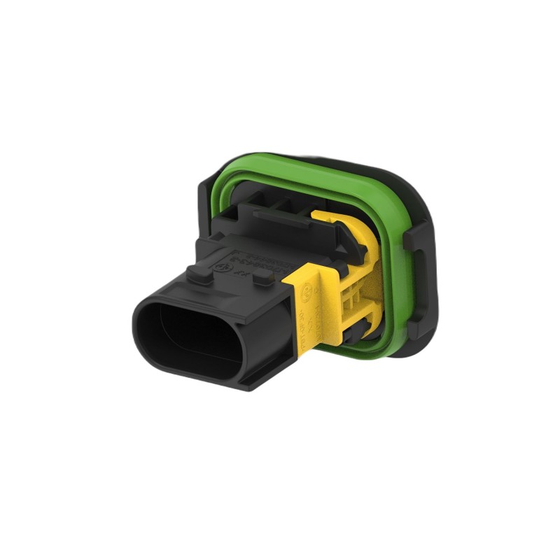 5 pcs - TE Connectivity, Heavy Duty Sealed Connector Series Automotive Connector Plug 3 Way