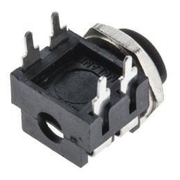 5 pcs - RS PRO Jack Connector 3.5 mm PCB Mount Mono Socket