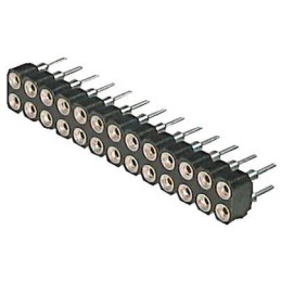 5 pcs - ASSMANN WSW AWD Series Straight Through Hole Mount PCB Socket, 20-Contact, 2-Row, 2.54mm Pitch, Solder Termination