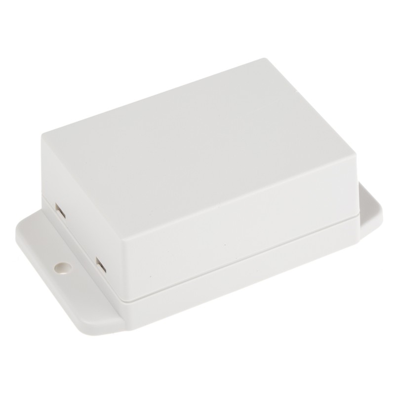 1 pcs - RS PRO White ABS Enclosure, Flanged, White Lid, 70 x 50 x 29mm
