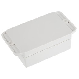 1 pcs - RS PRO White ABS Enclosure, Flanged, White Lid, 70 x 50 x 29mm