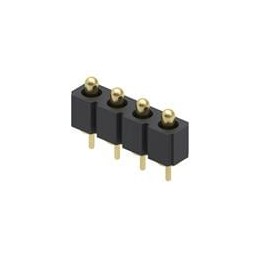 1 pcs : 821-22-004-10-001101 - Headers & Wire Housings SPRING LOADED HEADER 1R 4P VERT MNT TH
