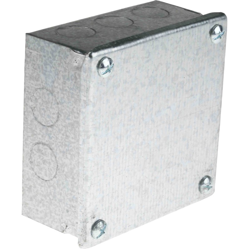1 pcs - RS PRO Steel Galvanised Adaptable Box, 100mm x 100mm x 50mm