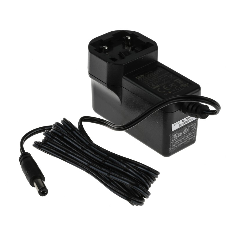 1 pcs - MEAN WELL 6W Plug-In AC/DC Adapter 12V dc Output, 500mA Output