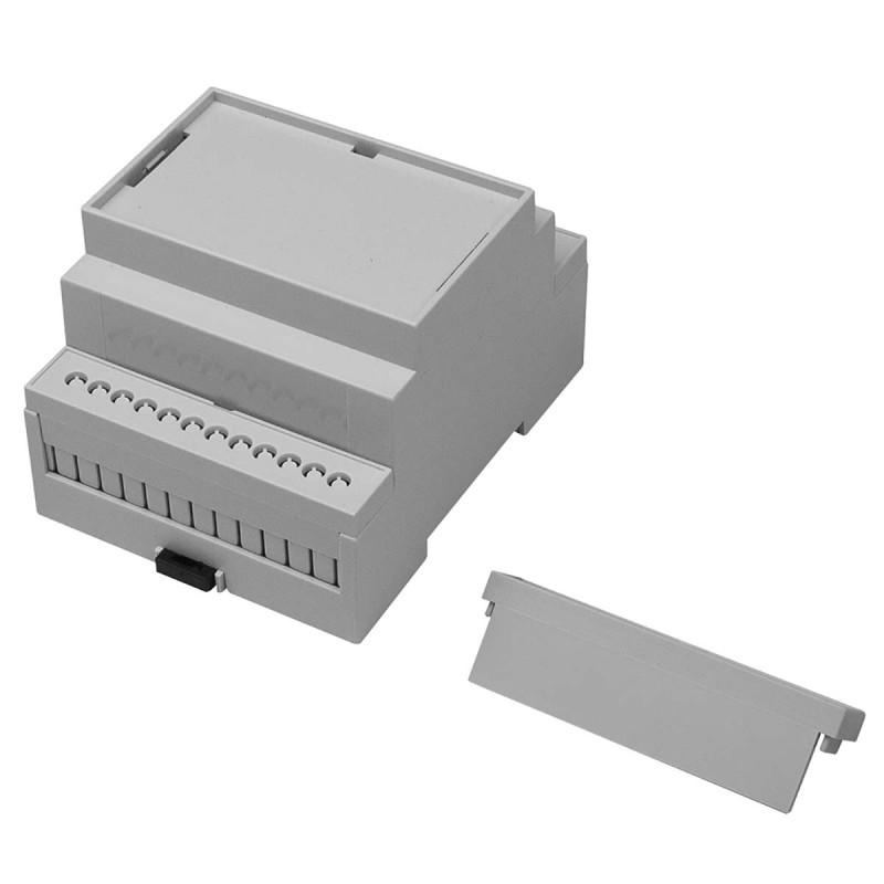 1 pcs - RS PRO Solid Top Enclosure Type, 71.2 x 90 x 58mm, Polycarbonate DIN Rail Enclosure Kit