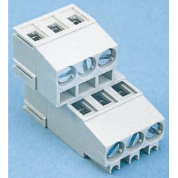 5 pcs - Wieland 8291 Series PCB Terminal Block, 4-Contact, 5.08mm Pitch, Through Hole Mount, 2-Row, Screw Termination