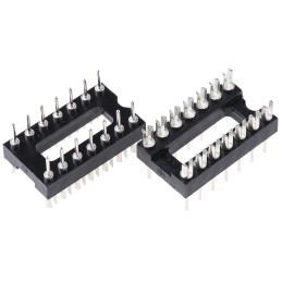 5 pcs - RS PRO 2.54mm Pitch 14 Way,Through Hole Mount IC Dip Header, Tin over Nickel, 1A