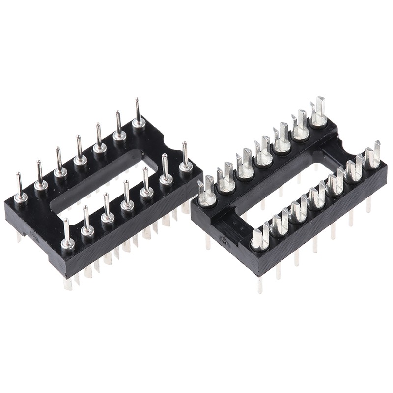 5 pcs - RS PRO 2.54mm Pitch 14 Way,Through Hole Mount IC Dip Header, Tin over Nickel, 1A