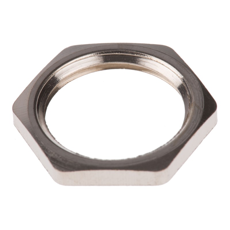 4 pcs - PMA Nickel Nickel Plated Brass Cable Gland Locknut, M20 Thread