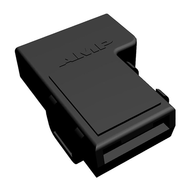 10 pcs - TE Connectivity, 250 1 Way Nylon 66 Crimp Terminal Housing, 14.7mm Tab Size, Black