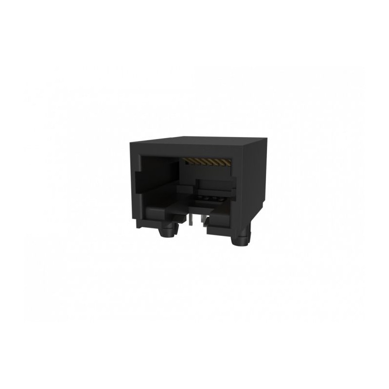 5 pcs - Amphenol Communications Solutions RJE05 Series Female Ethernet Connector, Through Hole, Cat3, Nickel Plated Copper