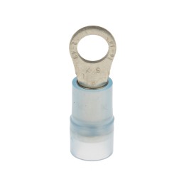 100 pcs - RS PRO Insulated Ring Terminal, M4 (8) Stud Size, 1.5mm² to 2.5mm² Wire Size, Blue