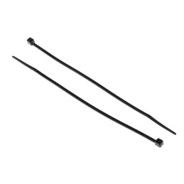 1 Bag of 100 - RS PRO Cable Tie, Heat Stabilised, 142mm x 2.5 mm, Black Nylon, Pk-100