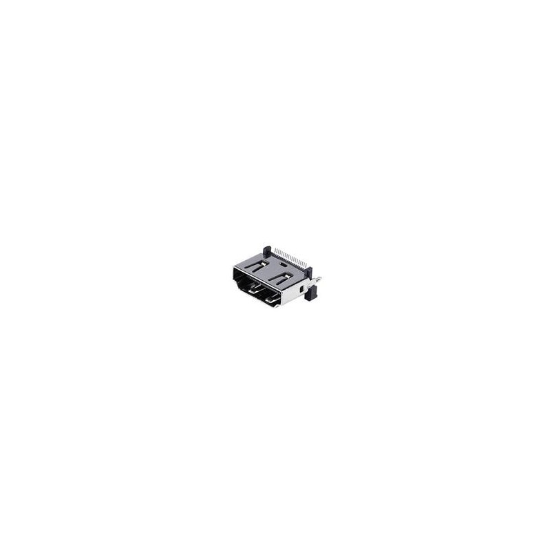 1 pcs : HD12-19-SMT-TR - HDMI, Displayport & DVI Connectors HDMI 2.0, Receptacle Connector, 19 Positions, Vertical, Surface Moun