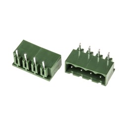 5 pcs - RS PRO 5.08mm Pitch 4 Way Right Angled Pluggable Terminal Block, Header, Through Hole, Solder Termination