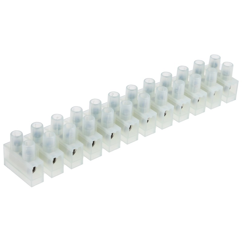 5 pcs - RS PRO Non-Fused Terminal Block, 12-Way, 41A, 4 mm² Wire, Screw Down Termination