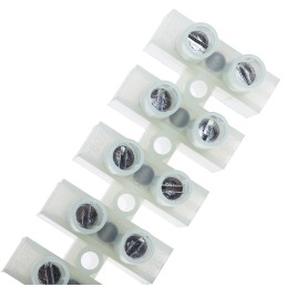 5 pcs - RS PRO Non-Fused Terminal Block, 12-Way, 41A, 4 mm² Wire, Screw Down Termination