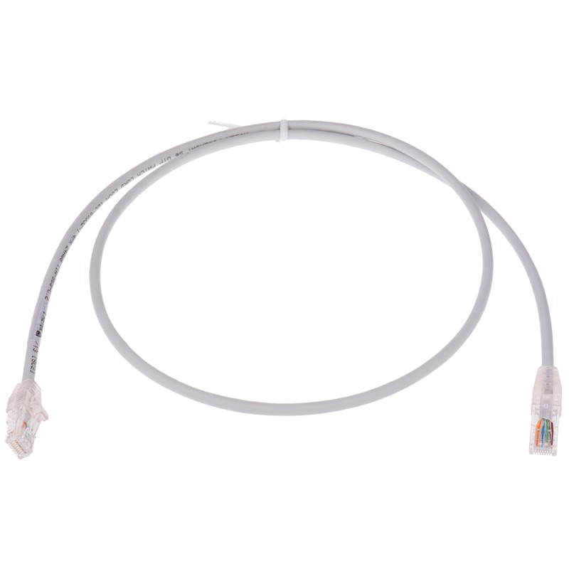 1 pcs - Molex Premise Networks Cat5e Straight Male RJ45 to Straight Male RJ45 Ethernet Cable, U/UTP, Grey PVC Sheath, 1m