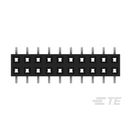 5 pcs - TE Connectivity AMPMODU Series Straight Surface Mount PCB Socket, 20-Contact, 2-Row, 2mm Pitch, Solder Termination