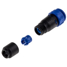 1 pcs - Bulgin Circular Connector, 3 Contacts, Cable Mount, Miniature Connector, Plug, Male, IP68, Buccaneer 400 Series