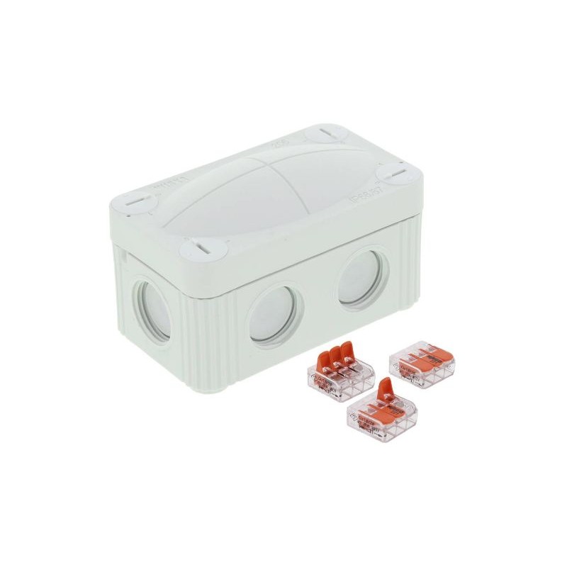 1 pcs - WISKA Polypropylene Junction Box, IP66, IP67, 85 x 49 x 51mm