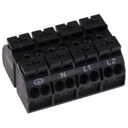 5 pcs - Wago 862 Series Terminal Strip, 4-Way, 32A, 20 - 12 AWG, Wire, Push-In Cage Clamp Termination