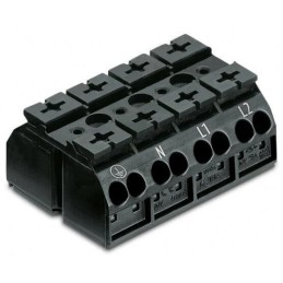 5 pcs - Wago 862 Series Terminal Strip, 4-Way, 32A, 20 - 12 AWG, Wire, Push-In Cage Clamp Termination