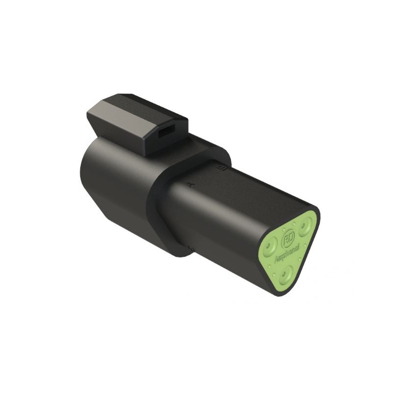 5 pcs - Amphenol Industrial, AT Cable connector Plug 3 Way, Crimp Termination