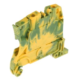 5 pcs - Entrelec ZS4 Series Green/Yellow Standard Din Rail Terminal, 4mm², Screw Termination, ATEX