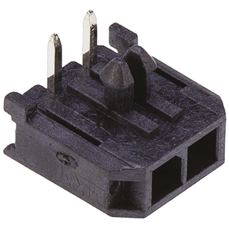 5 pcs - Molex Micro-Fit 3.0 Series Right Angle Through Hole PCB Header, 2 Contact(s), 3.0mm Pitch, 1 Row(s), Shrouded
