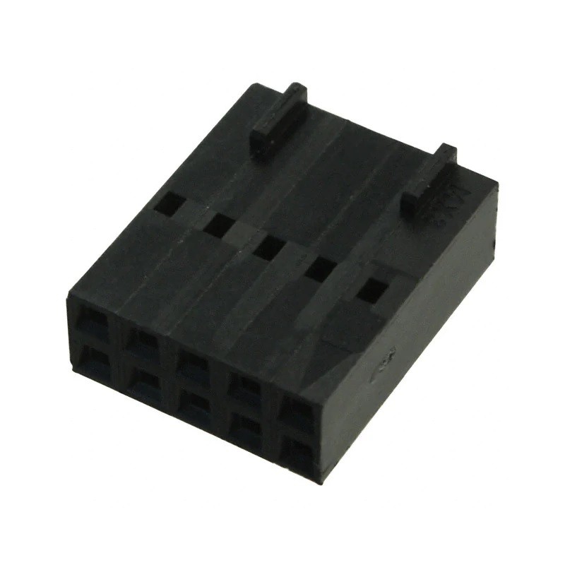 5 pcs - Molex, 70450 Female Crimp Connector Housing, 2.54mm Pitch, 10 Way, 2 Row