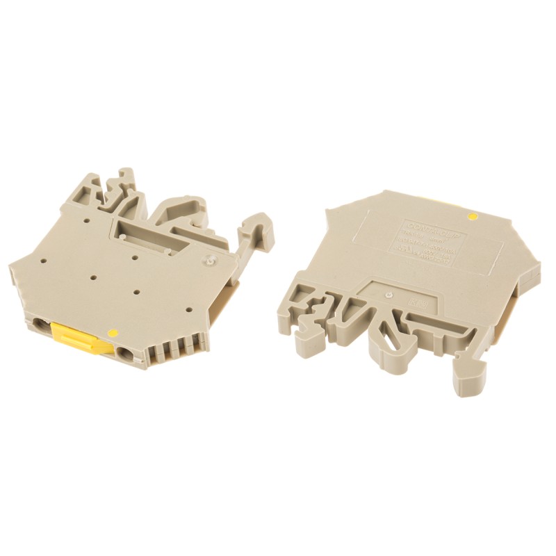 5 pcs - RS PRO Brown DIN Rail Terminal Block, 0.5 - 5mm², Screw Termination