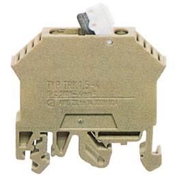 5 pcs - RS PRO Brown DIN Rail Terminal Block, 0.5 - 5mm², Screw Termination