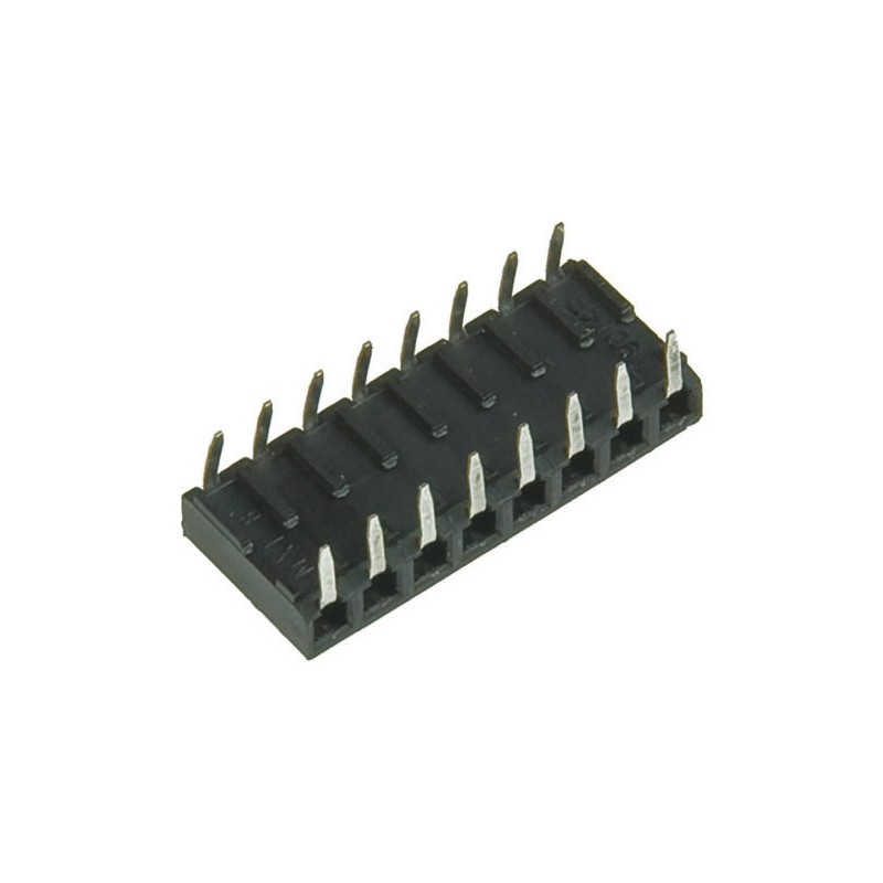 5 pcs - Molex C-Grid Series Right Angle Through Hole Mount PCB Socket, 8-Contact, 1-Row, 2.54mm Pitch, Solder Termination