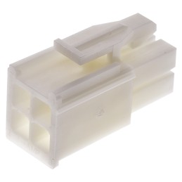 5 pcs - TE Connectivity, Mini-Universal MATE-N-LOK Male Connector Housing, 4.14mm Pitch, 4 Way, 2 Row