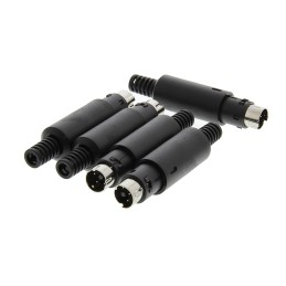 5 pcs - RS PRO 3 Pole Miniature Din Plug, 1A, 50 V ac/dc, Male, Cable Mount