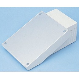 1 pcs - OKW DATEC Series Grey, White ABS Desktop Enclosure, Sloped Front, 302 x 272 x 101mm