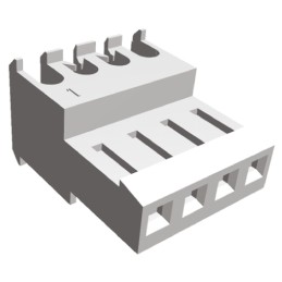 5 pcs - TE Connectivity 4-Way IDC Connector Socket for Cable Mount, 1-Row