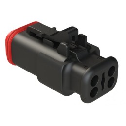 5 pcs - Amphenol Industrial, AT Cable connector Socket 4 Way, Crimp Termination