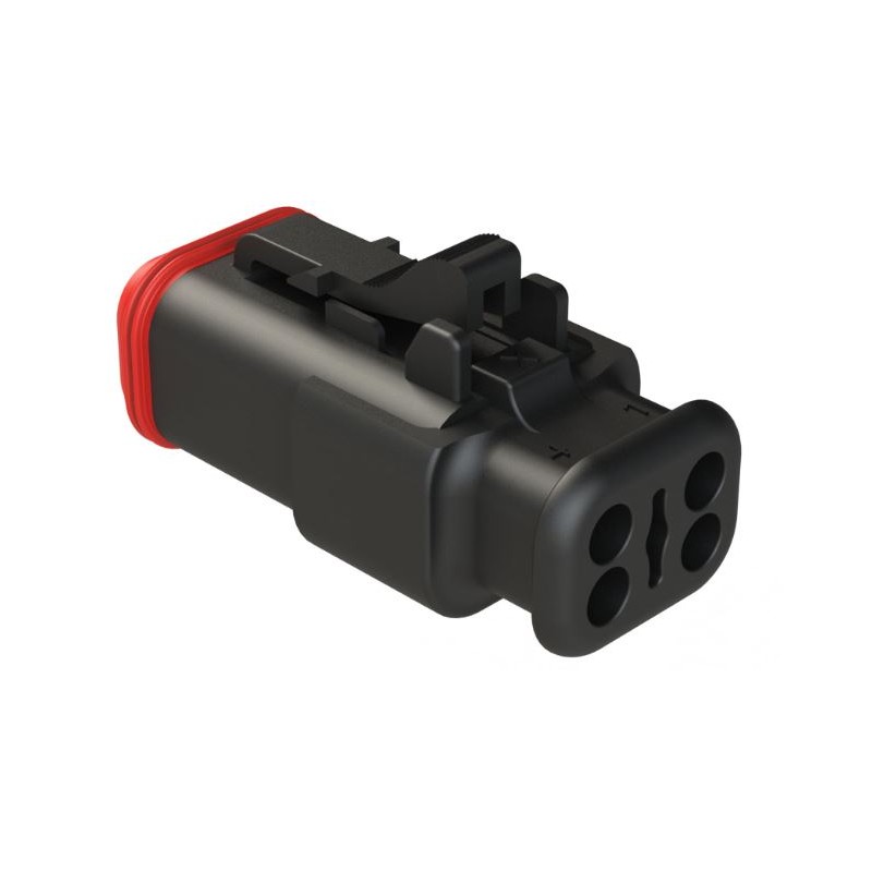 5 pcs - Amphenol Industrial, AT Cable connector Socket 4 Way, Crimp Termination