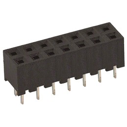 5 pcs - Hirose A3C Series Straight Through Hole Mount PCB Socket, 14-Contact, 2-Row, 2mm Pitch, Solder Termination