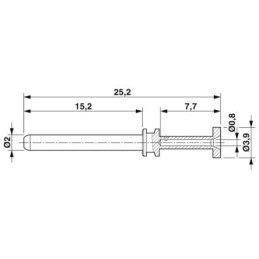 5 pcs - Phoenix Contact Male Crimp Circular Connector Contact, Contact Size 2mm, Wire Size 0.14 - 0.25 mm