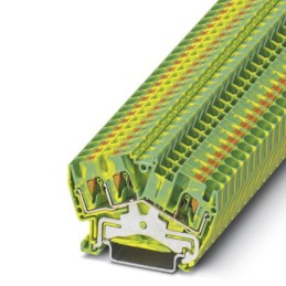 5 pcs - Phoenix Contact PTS 4-TWIN-PE Series Earth Terminal Block, Push In Termination
