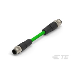 5 pcs - TE Connectivity Cat5e Straight Female M12 to Male M12 Ethernet Cable, 2m