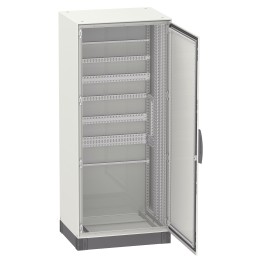 1 pcs - Schneider Electric Spacial SM Series Steel Single-Door-Door Floor Standing Enclosure, Opaque Door, IP55, 1800 x 1000 x