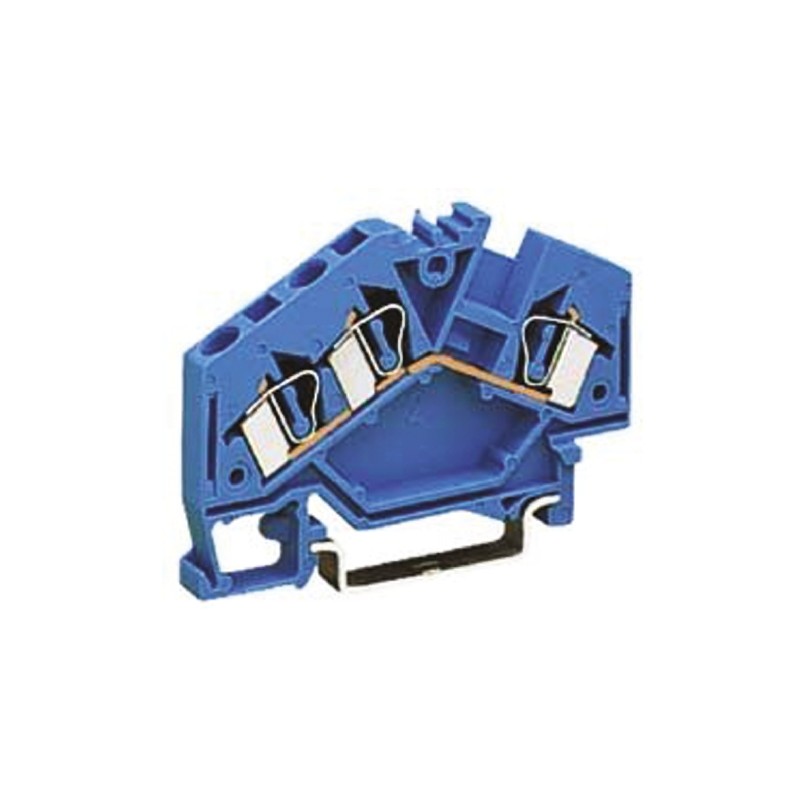 5 pcs - Wago 281 Series Blue Feed Through Terminal Block, 4mm², Single-Level, Cage Clamp Termination, ATEX, IECEx