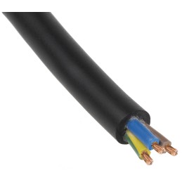 1 Reel of 50 M - Lapp 3 Core Power Cable, 2.5 mm², 50m, Black Rubber Sheath, 26 A, 450/750 V