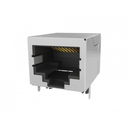 5 pcs - Amphenol Communications Solutions RJE09 Series Female Ethernet Connector, Through Hole, Cat3, Nickel Plated Copper